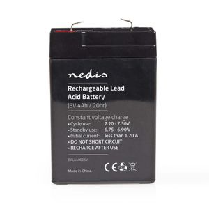 Nedis BALA40006V Oplaadbare Loodzuuraccu 6v 4000 Mah 70 X 47 X 101 Mm