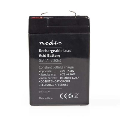 Nedis BALA40006V Oplaadbare Loodzuuraccu 6v 4000 Mah 70 X 47 X 101 Mm