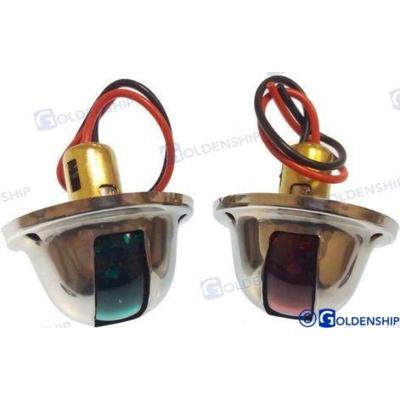 Kit luces de navegación (babor - estribor) GS10030 - PAR LUCES NAV. VERT.RED.INOX.