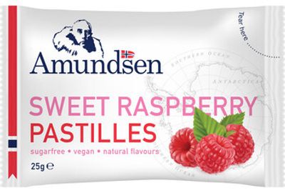 Amundsen - Pastilles Raspberry 25 Gram 24 Stuks