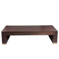 Tiess Bruine Houtfineer Salontafel 2 Laden