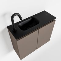Toiletmeubel Mondiaz Ture | 60 cm | Meubelkleur Smoke | Eden wastafel Urban Links | 1 kraangat