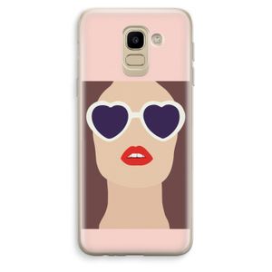 Red lips: Samsung Galaxy J6 (2018) Transparant Hoesje