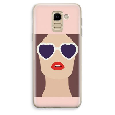 Red lips: Samsung Galaxy J6 (2018) Transparant Hoesje