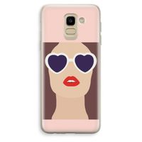 Red lips: Samsung Galaxy J6 (2018) Transparant Hoesje