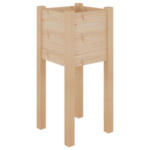 The Living Store Houten Tuinbak - 31 x 31 x 70 cm - Massief Grenenhout