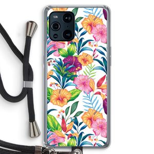 Tropisch 2: Oppo Find X3 Pro Transparant Hoesje met koord