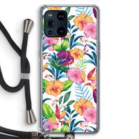 Tropisch 2: Oppo Find X3 Pro Transparant Hoesje met koord