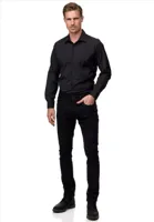 ItalianStyle - Herenoverhemd - Slimfitmodel - Zwart