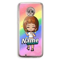 Chibi Maker vrouw: Motorola Moto G6 Transparant Hoesje