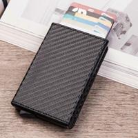 Magnetic RFID Bag Multifunctional Aluminum Automatic Pop-up Credit Card Package(Carbon Fiber)