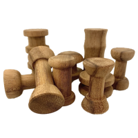 Papoose Toys Papoose Toys Mini WW Spool Set Java Teak/10 - thumbnail