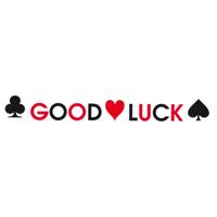 Casino thema slinger - Good Luck - 180 cm - papier - brandvertragend - wenslijn