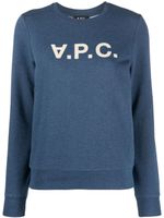 A.P.C. sweat en coton à logo Viva - Bleu - thumbnail