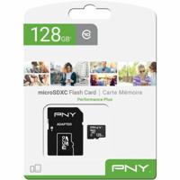 Micro SD kaart met adapter PNY Performance Plus 128 GB Micro SD kaart met adapter PNY Performance Plus 128 GB