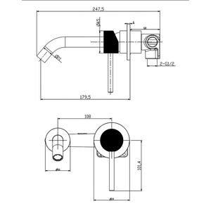 Wastafelmengkraan Inbouw Aquasplash Ridged RVS Aquasplash