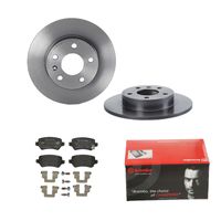 Remmenset, remschijf BREMBO, Remschijftype: Massief, Inbouwplaats: Achteras, u.a. für Vauxhall, Opel, Chevrolet