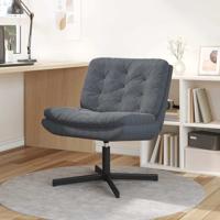 Draaibare Relaxstoel Donkergrijs 63 x 75 x 76 cm Fluweel