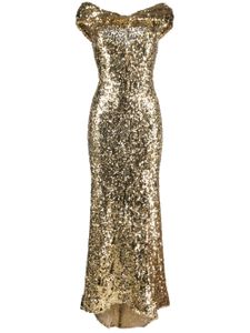 Atu Body Couture robe longue ornée de sequins à coupe longue