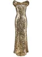 Atu Body Couture robe longue ornée de sequins à coupe longue