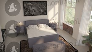 Opberg boxspring 200 x 190 cm- stofkleur 7011