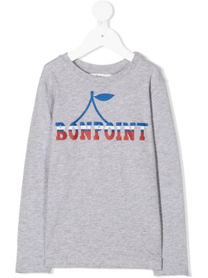 Bonpoint t-shirt à logo imprimé - Gris