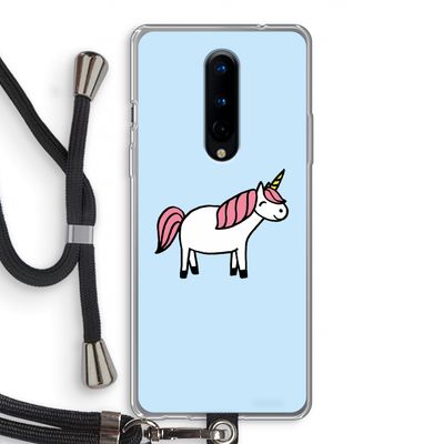 Eenhoorn: OnePlus 8 Transparant Hoesje met koord