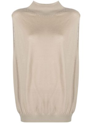 Frenckenberger haut en maille à col montant - Tons neutres