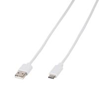 Vivanco USB-kabel USB 2.0 USB-A stekker, USB-C stekker 1.00 m Wit 39452 - thumbnail