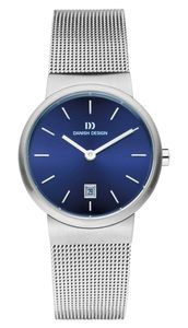 Danish Design IV68Q971 Horloge Tage Royal staal zilverkleurig-blauw 28 mm