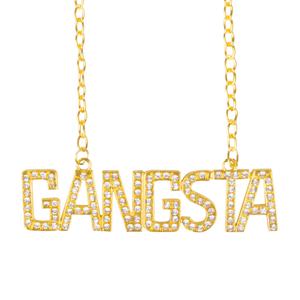 Carnaval/verkleed accessoires Gangster sieraden - schakel ketting - goud - kunststof