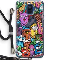 Vexx Mixtape: Samsung Galaxy A6 (2018) Transparant Hoesje met koord