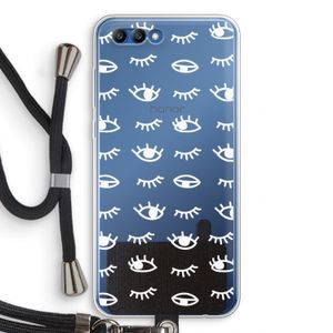 Eye pattern #3: Honor 10 Transparant Hoesje met koord