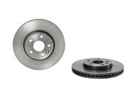 Remschijf COATED DISC LINE BREMBO, Remschijftype: Binnen geventileerd, u.a. fÃ¼r Opel, Vauxhall, Chevrolet