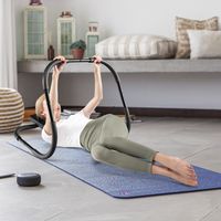 Ab Roller Buiktrainer Buikspiertrainer Situp Trainingsapparaat Billen Trainer voor Thuis Zwart 72,5 x 72,5 x 64 cm - thumbnail