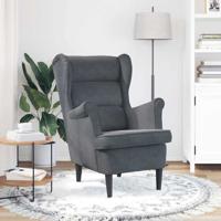 Fauteuil Donkergrijs 71 x 92 x 91 cm Fluweel