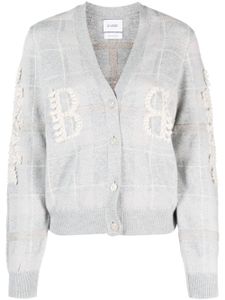 Barrie cardigan en cachemire à logo embossé - Gris