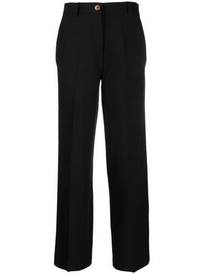 Alysi pantalon droit à plis marqués - Noir
