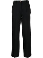 Alysi pantalon droit à plis marqués - Noir