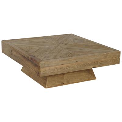 Hoofdtafel Home ESPRIT Bruin Dennenhout 100 x 100 x 36 cm