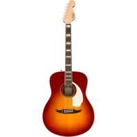 Fender Palomino Vintage Sienna Sunburst OV Aged White Pickguard elektrisch-akoestische westerngitaar met koffer - thumbnail