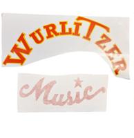 Wurlitzer 4006 Speaker Stickers Set - Rood