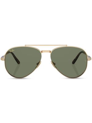 Ray-Ban lunettes de soleil teintées à monture pilote - Or