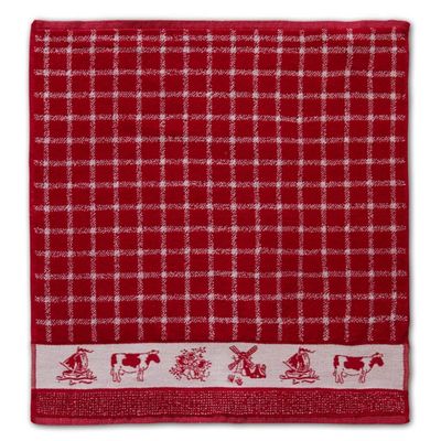 DDDDD keukendoek 60x55 cm dutchie red
