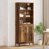 Hoge kast 2 pcs Oud hout Bewerkt hout
