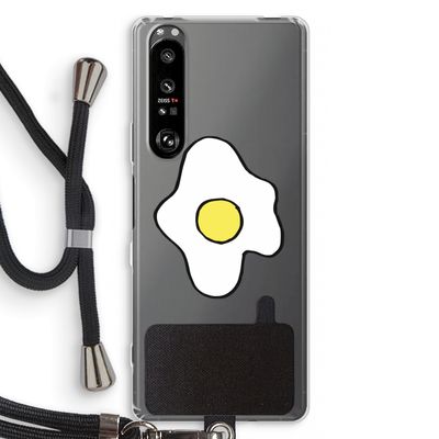 Spiegelei: Sony Xperia 1 III Transparant Hoesje met koord