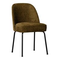 WOOOD Eetkamerstoel 'Vogue' Structure Velvet, kleur Brass