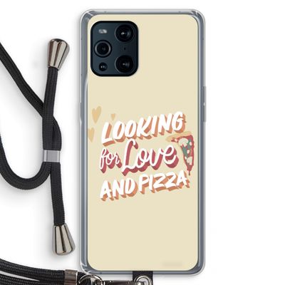 Pizza is the answer: Oppo Find X3 Pro Transparant Hoesje met koord