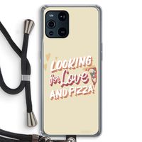 Pizza is the answer: Oppo Find X3 Pro Transparant Hoesje met koord