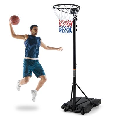 Draagbare Basketbalstandaard in Hoogte Verstelbaar Oplaadbare Voet 2 Soepele Wielen Weerbestendige Rand en Netbalpaal Binnen en Buiten